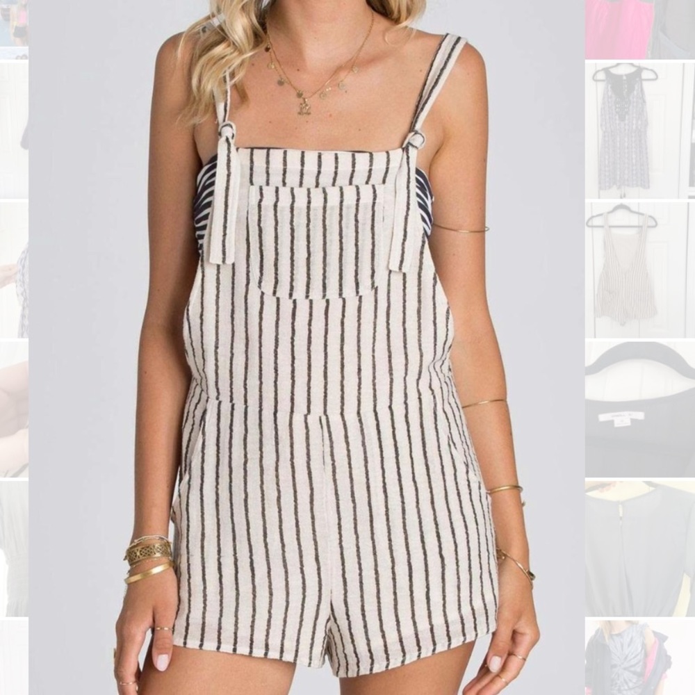 Billabong Striped Romper